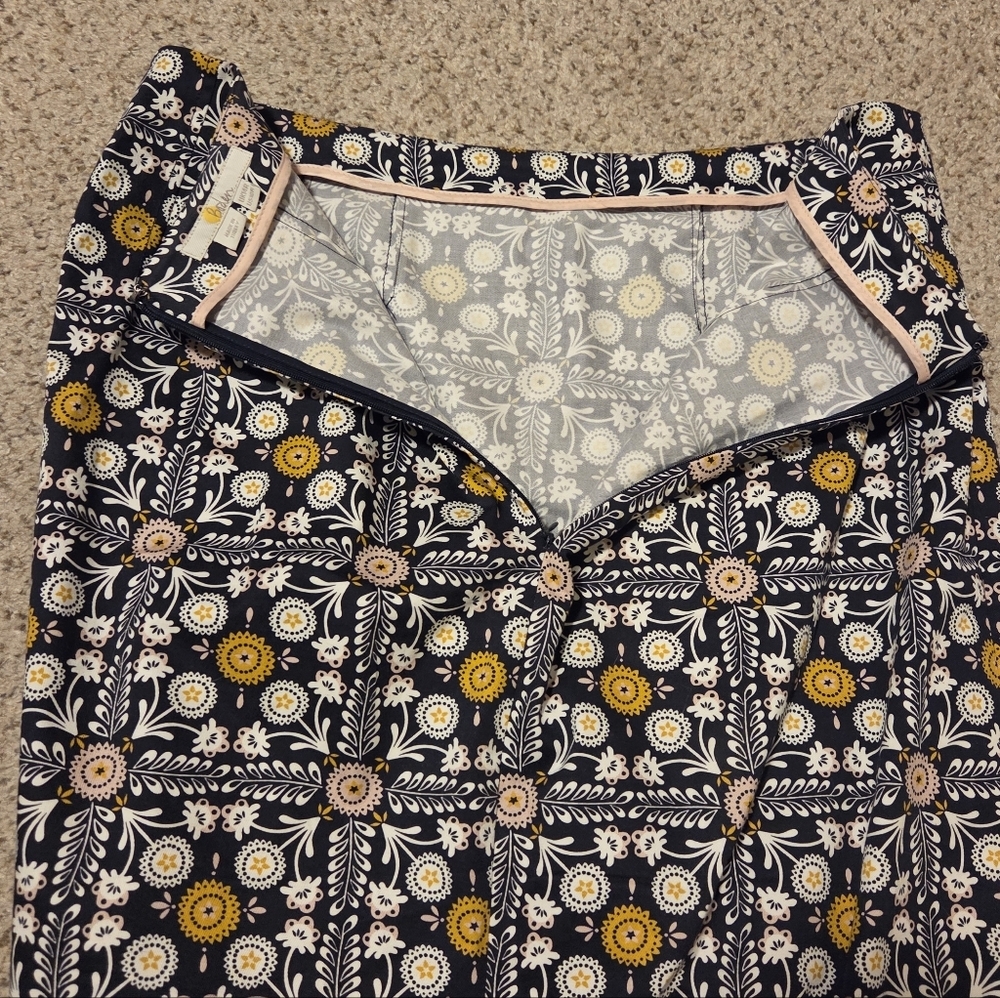 Boden Tile Print Boho Geometric Pencil Skirt Multicolor Women's Size 10‎ - Picture 7 of 10